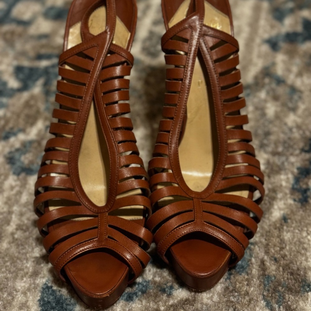 Tan high heel